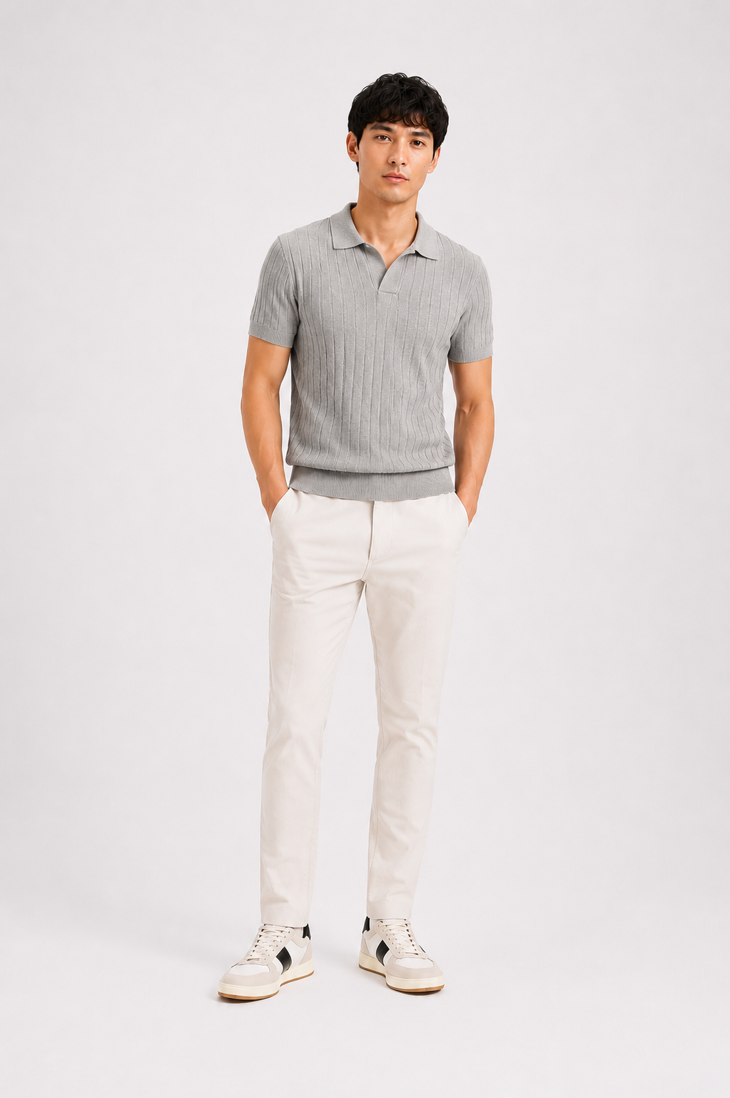 Polo Maille Premium AMORO – Élégance Intemporelle