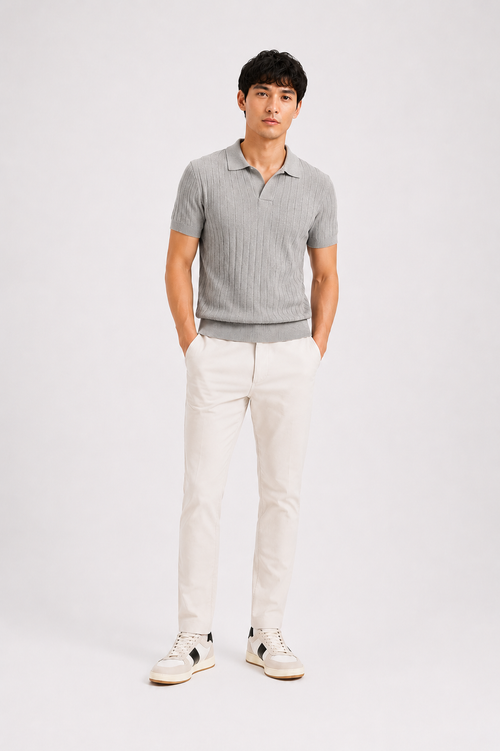 Polo Maille Premium AMORO – Élégance Intemporelle