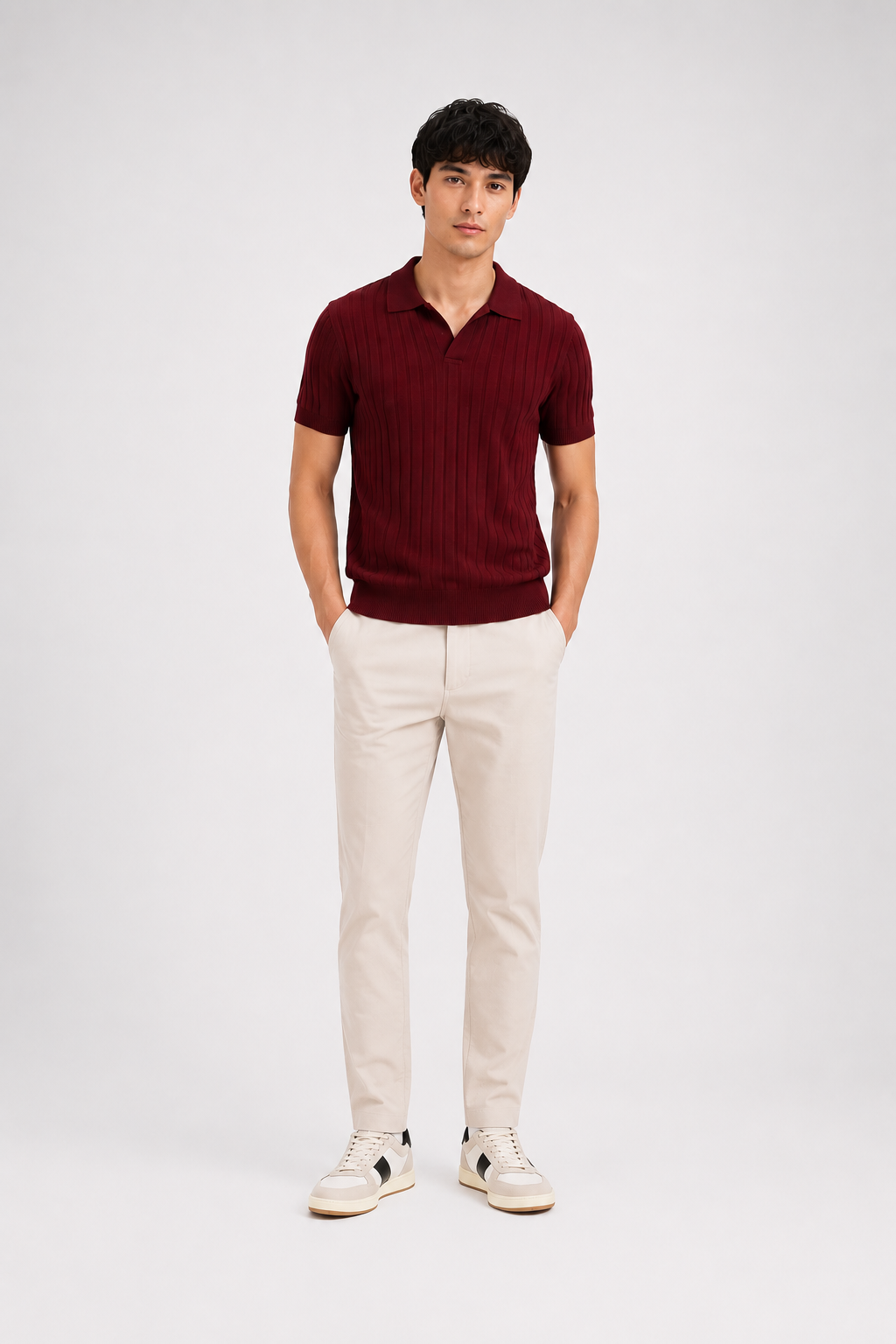 Polo Maille Premium AMORO – Élégance Intemporelle